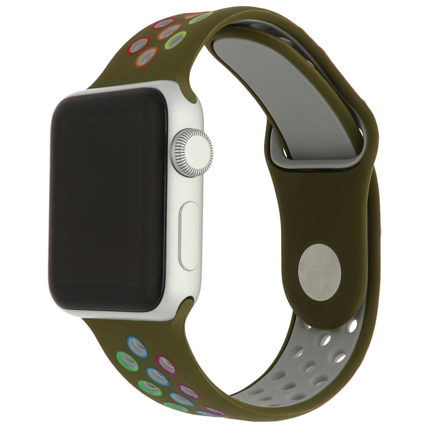 Bracelet sport double Apple Watch - vert coloré