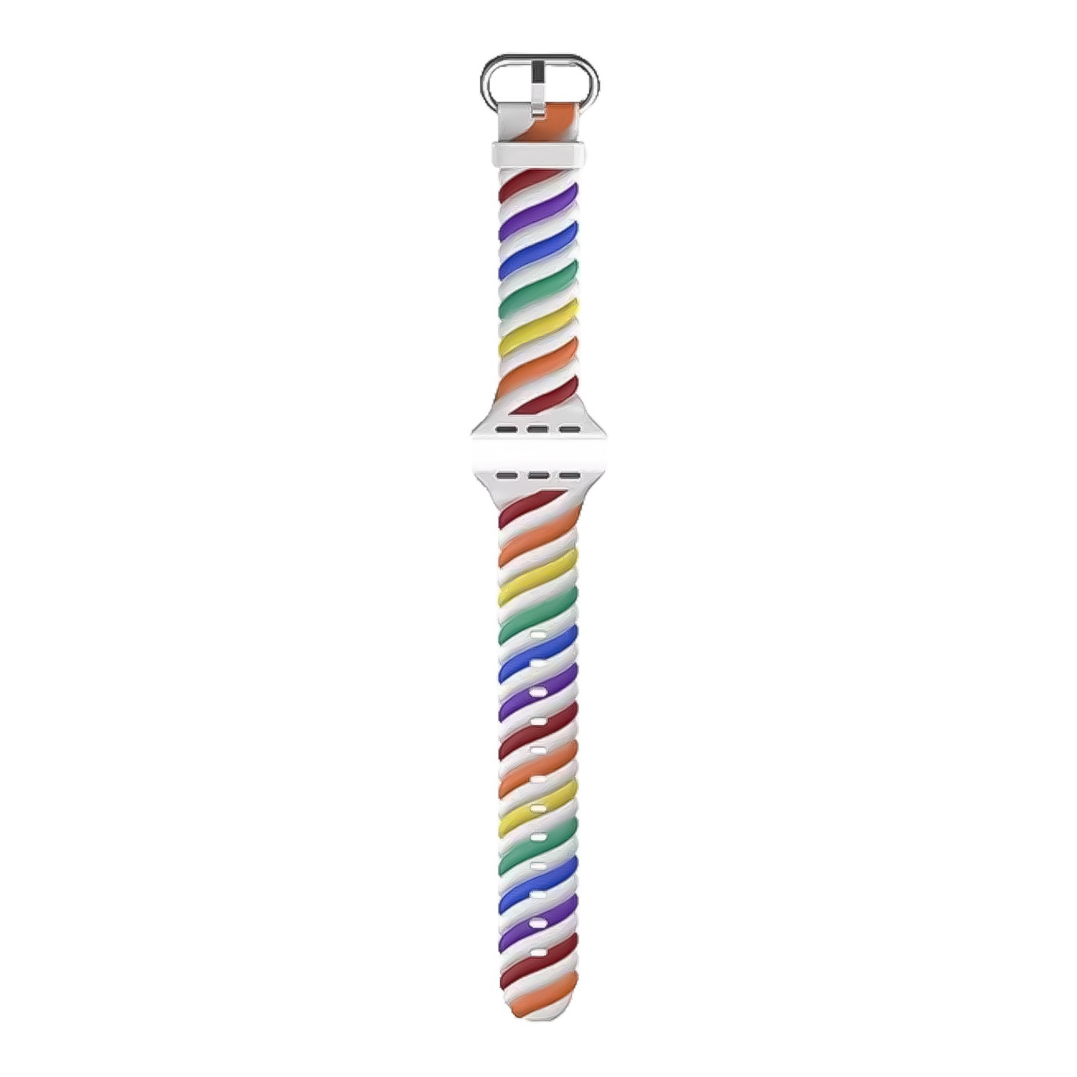 Bracelet sport swirl Apple Watch - blanc coloré