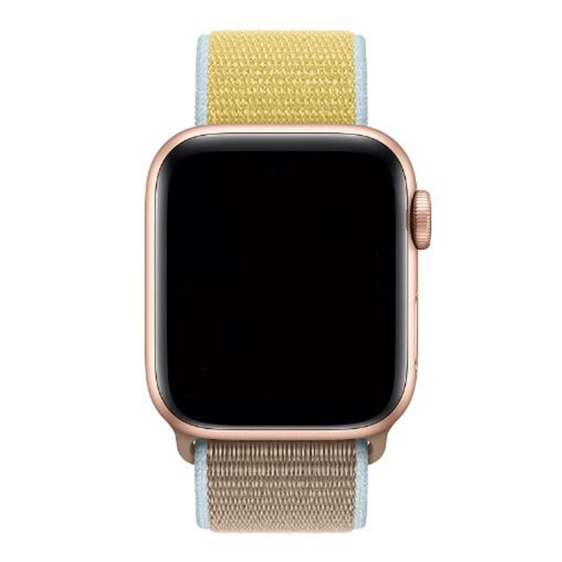 Bracelet boucle sport en nylon Apple Watch sportif - camel