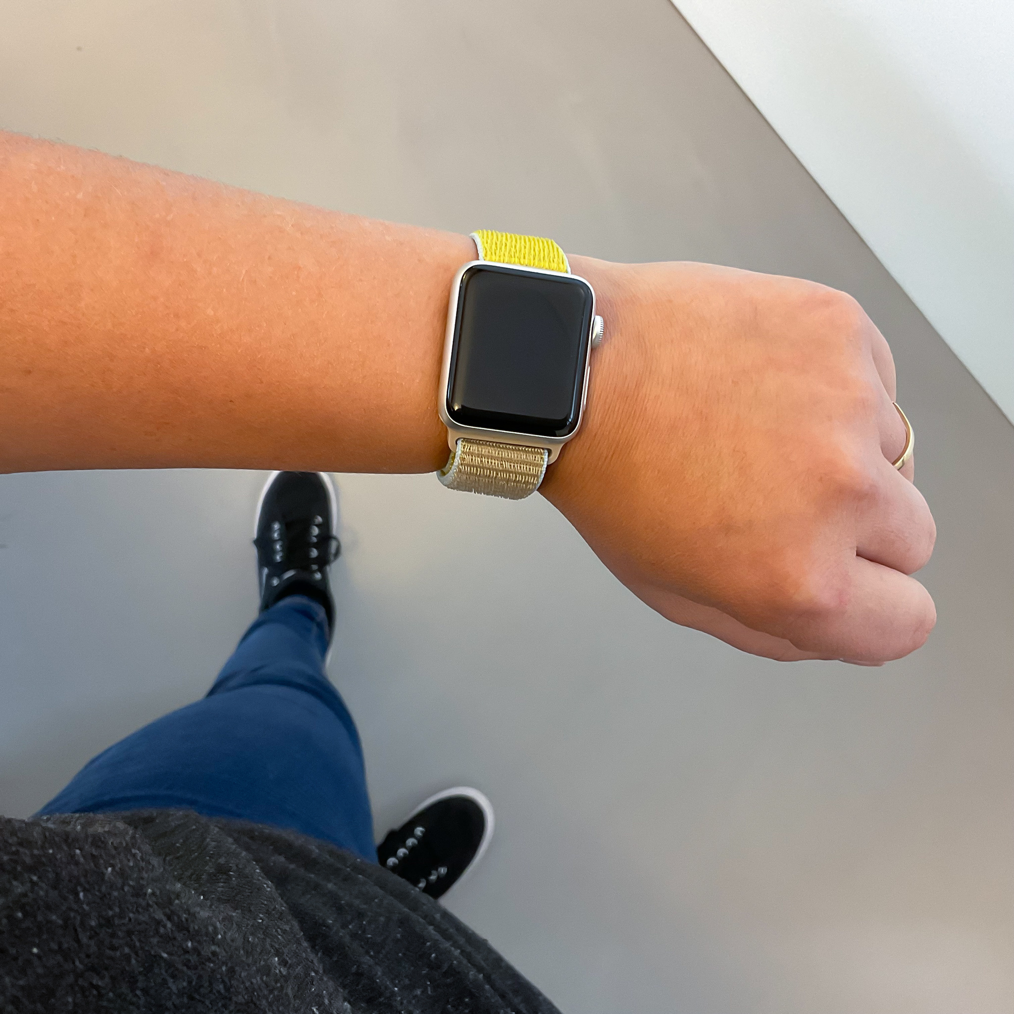 Bracelet boucle sport en nylon Apple Watch sportif - camel