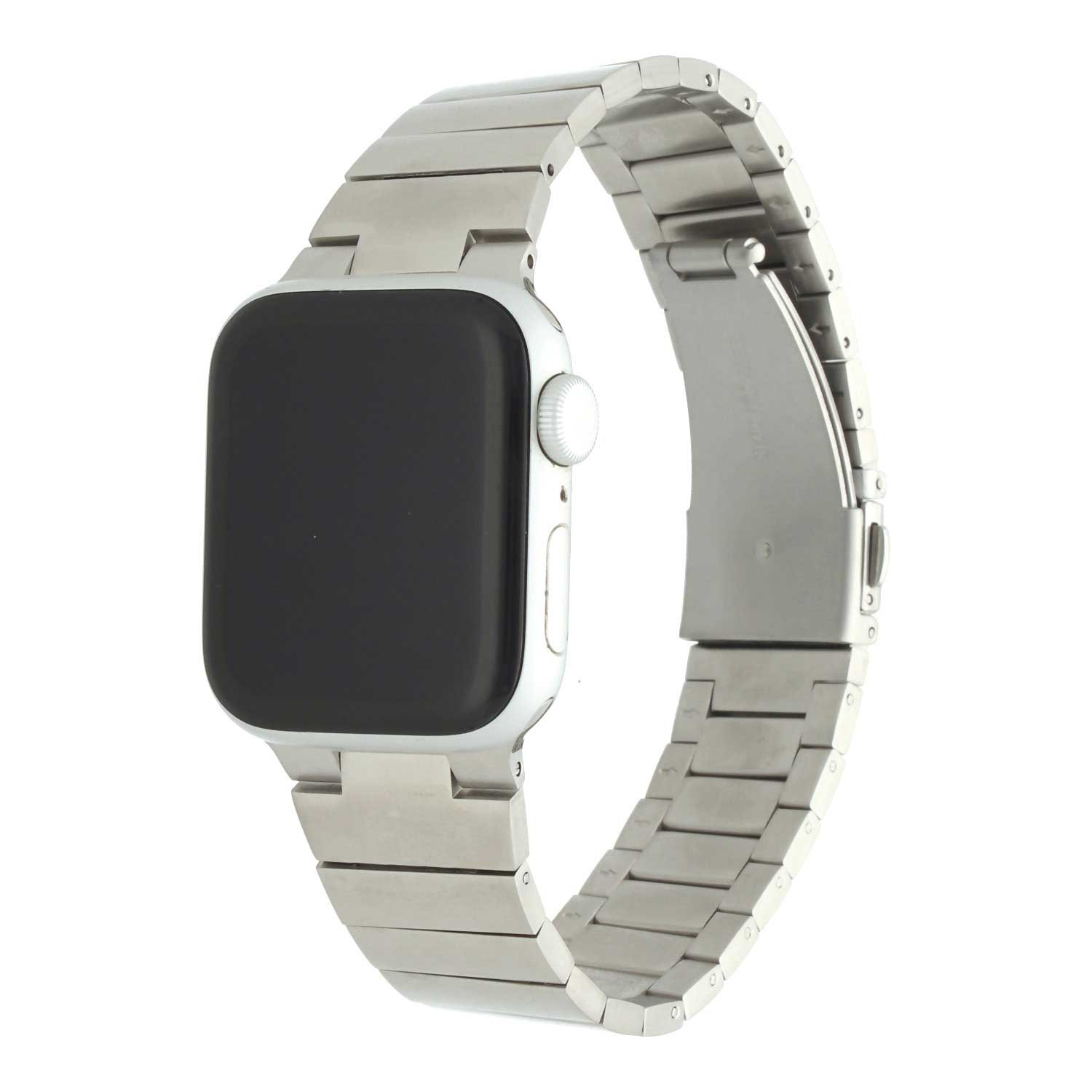 Bracelet acier maillons Apple Watch - argent