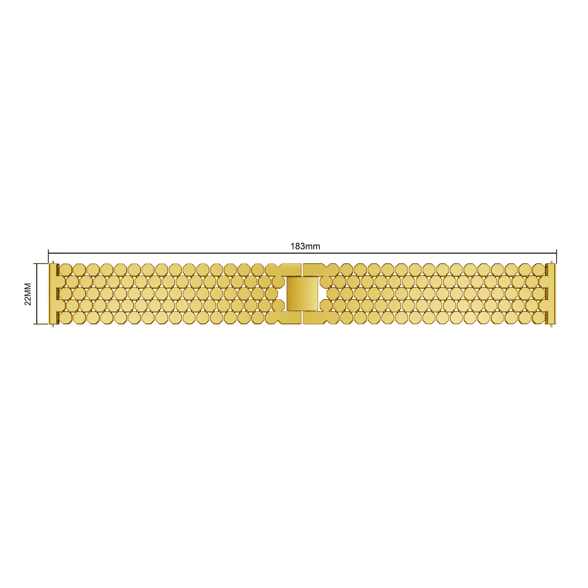 Bracelet acier poisson Fitbit Versa - or