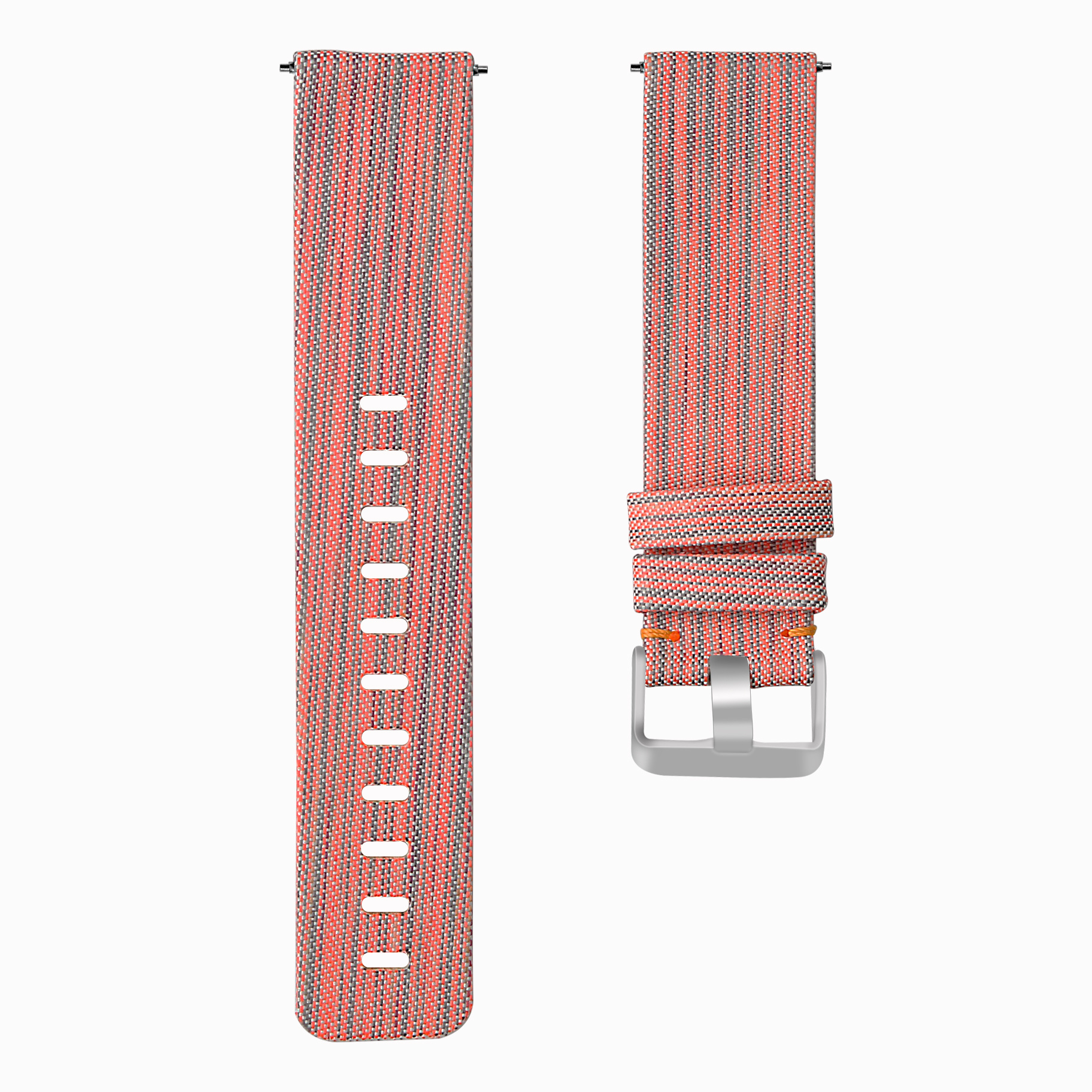 Bracelet boucle sport en nylon Fitbit Versa - orange rayé