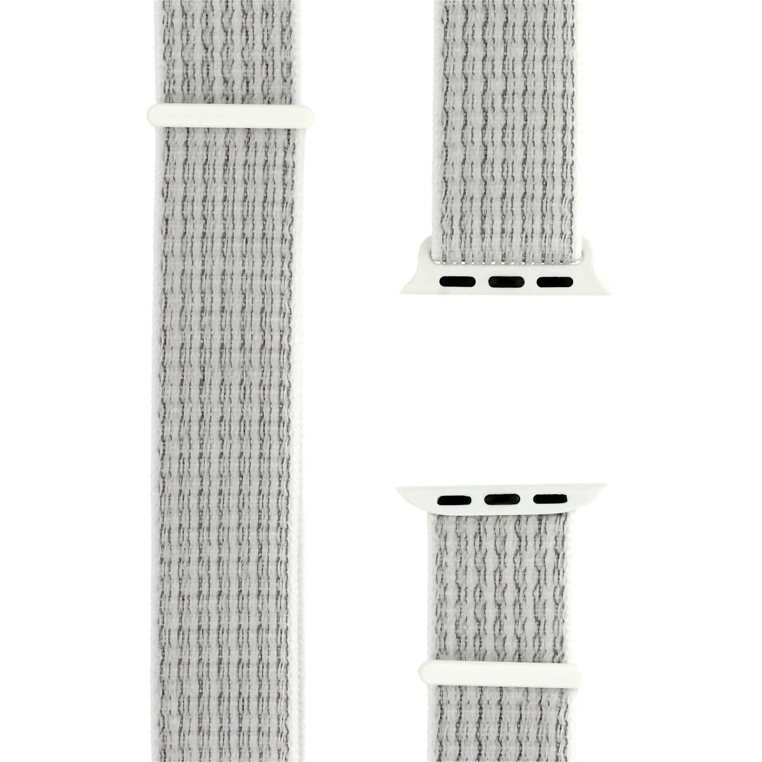 Bracelet boucle sport en nylon Apple Watch - top blanc