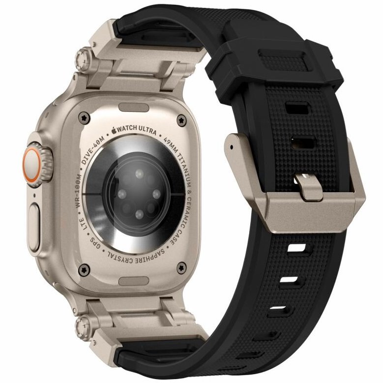 Bracelet robuste en silicone Robust Apple Watch - Noir Titane