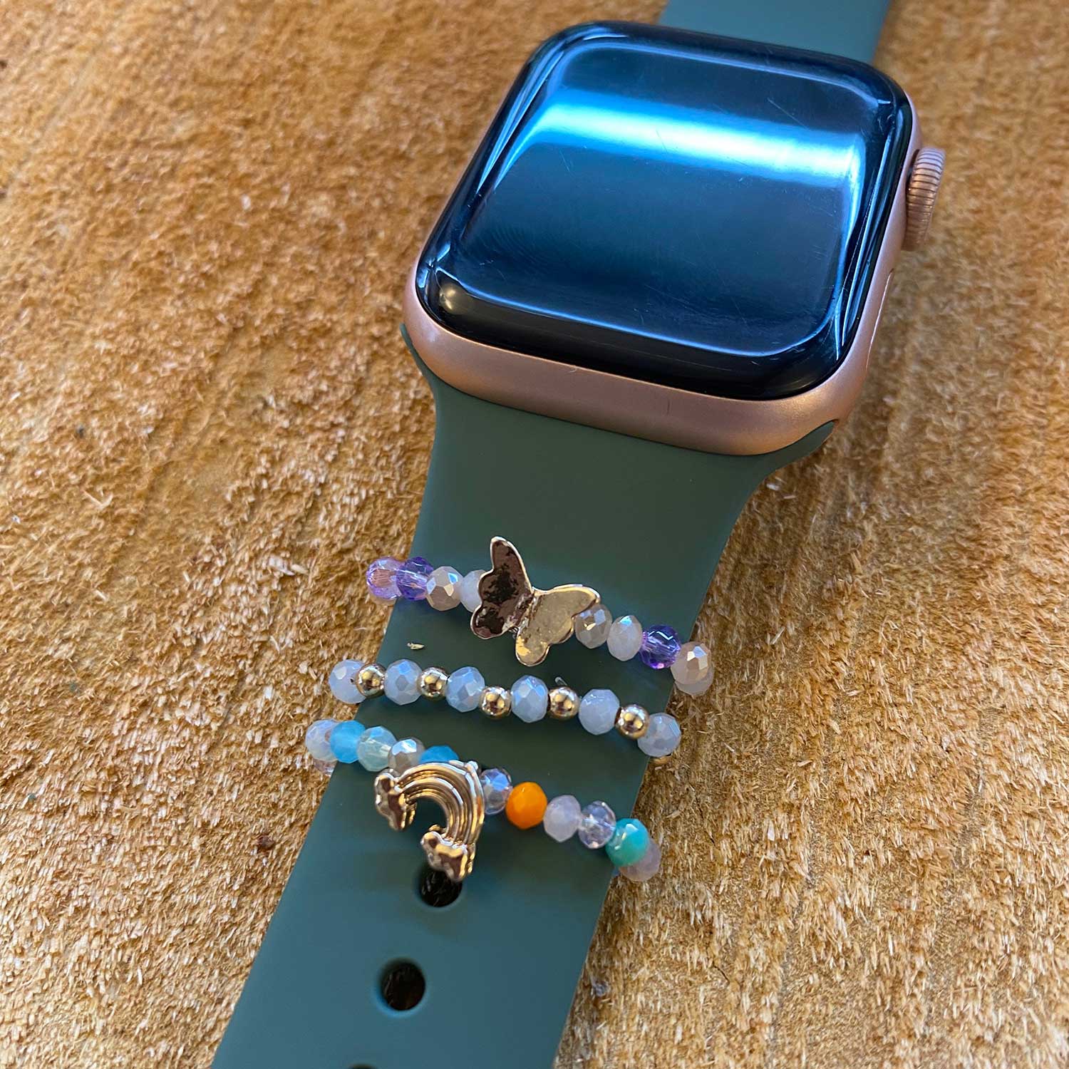 Bijoux Apple Watch - papillon multicolore