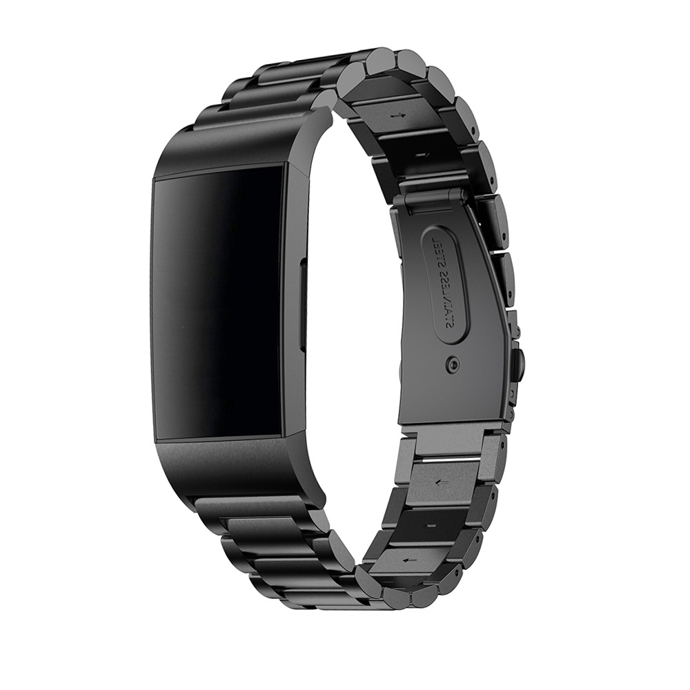 Bracelet acier perles Fitbit Charge 3 & 4 - noir