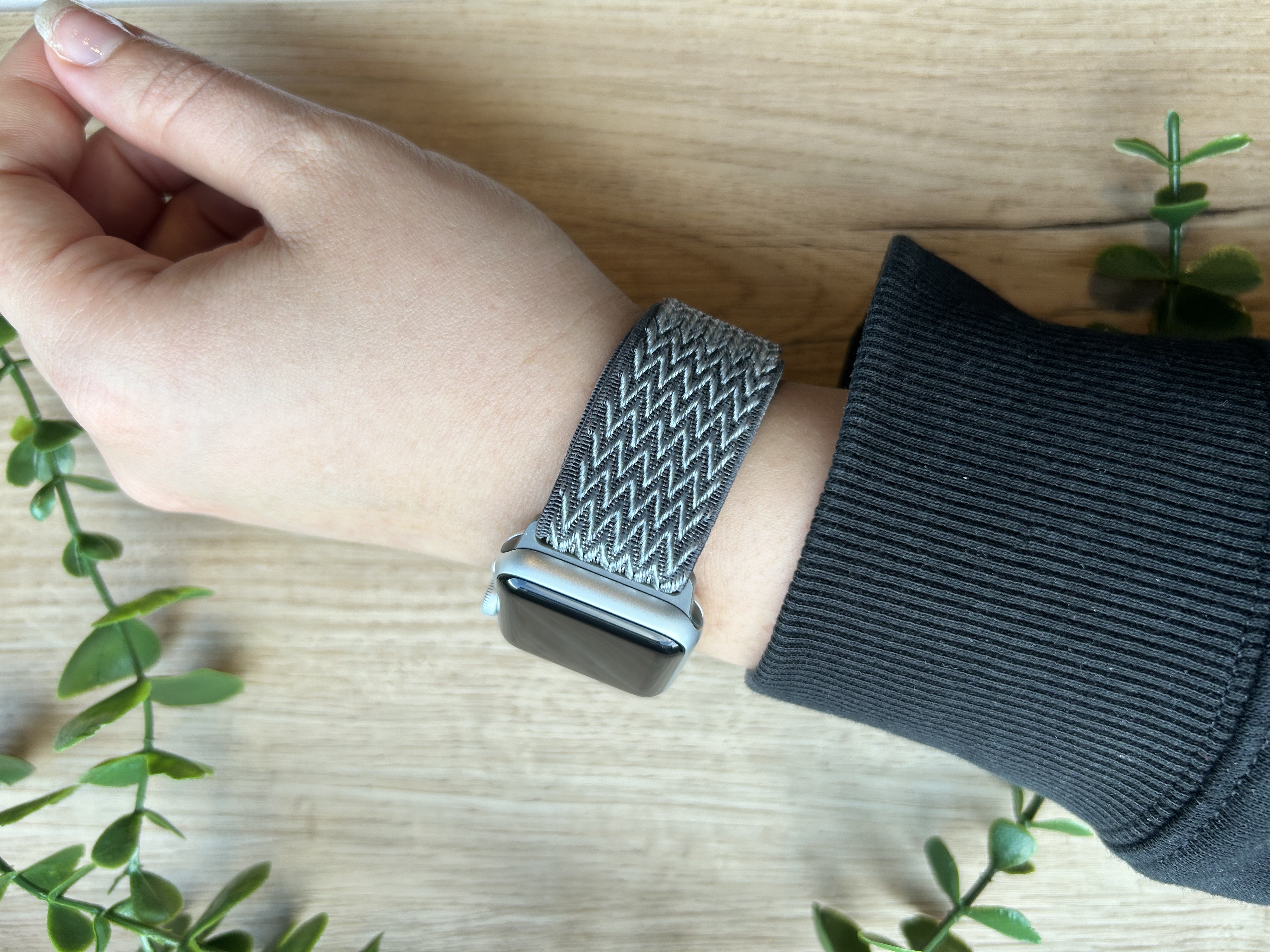 Bracelet nylon solo Apple Watch - gris orage