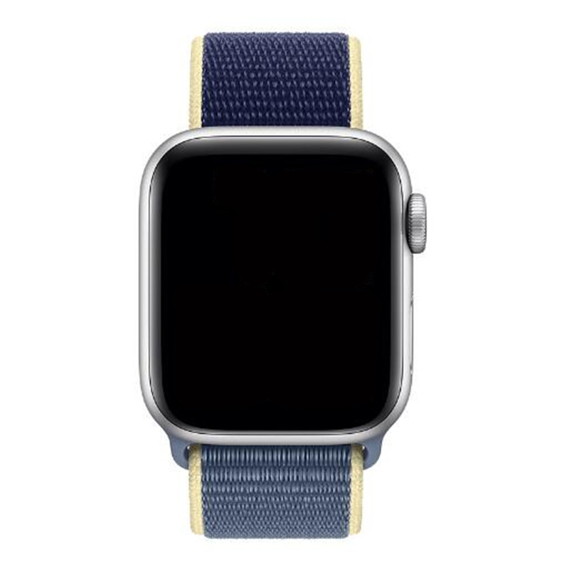 Bracelet boucle sport en nylon Apple Watch - bleu Alaska