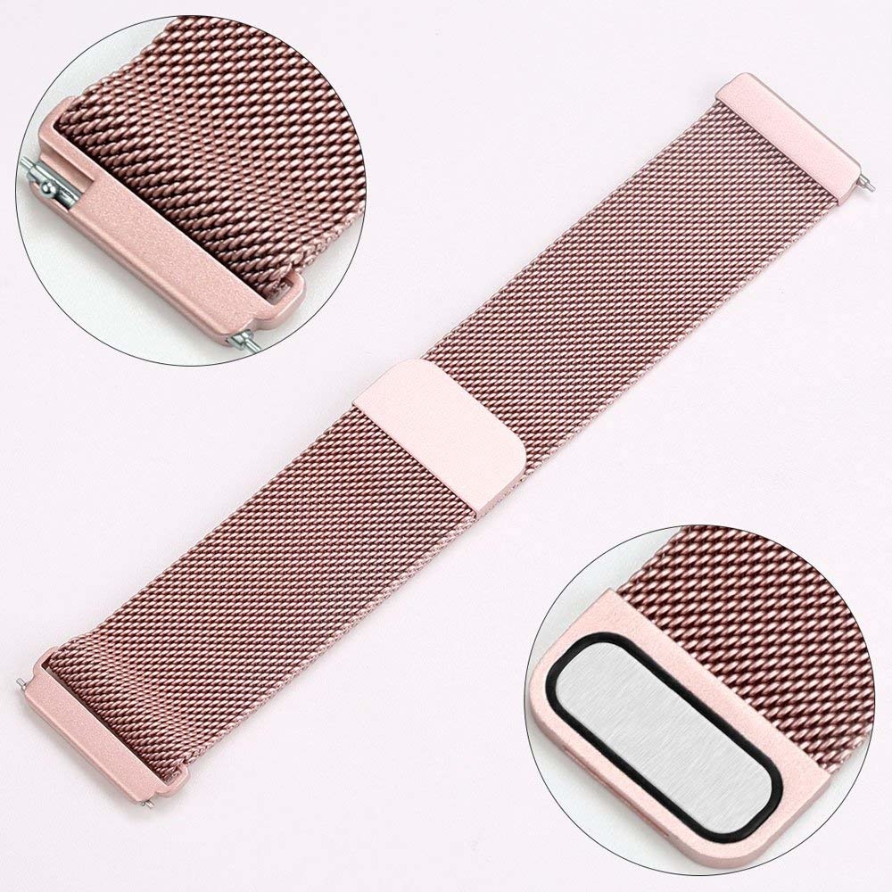 Bracelet milanais Fitbit Versa - rose rouge