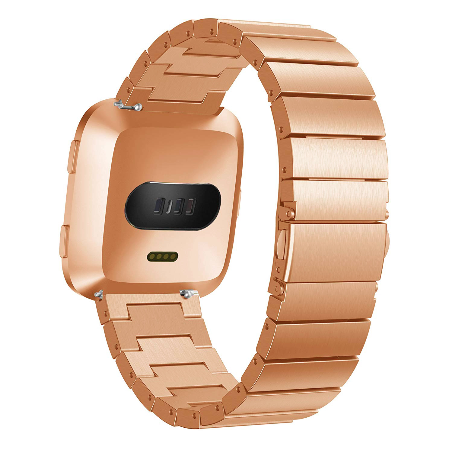 Bracelet acier maillons Fitbit Versa - or rose