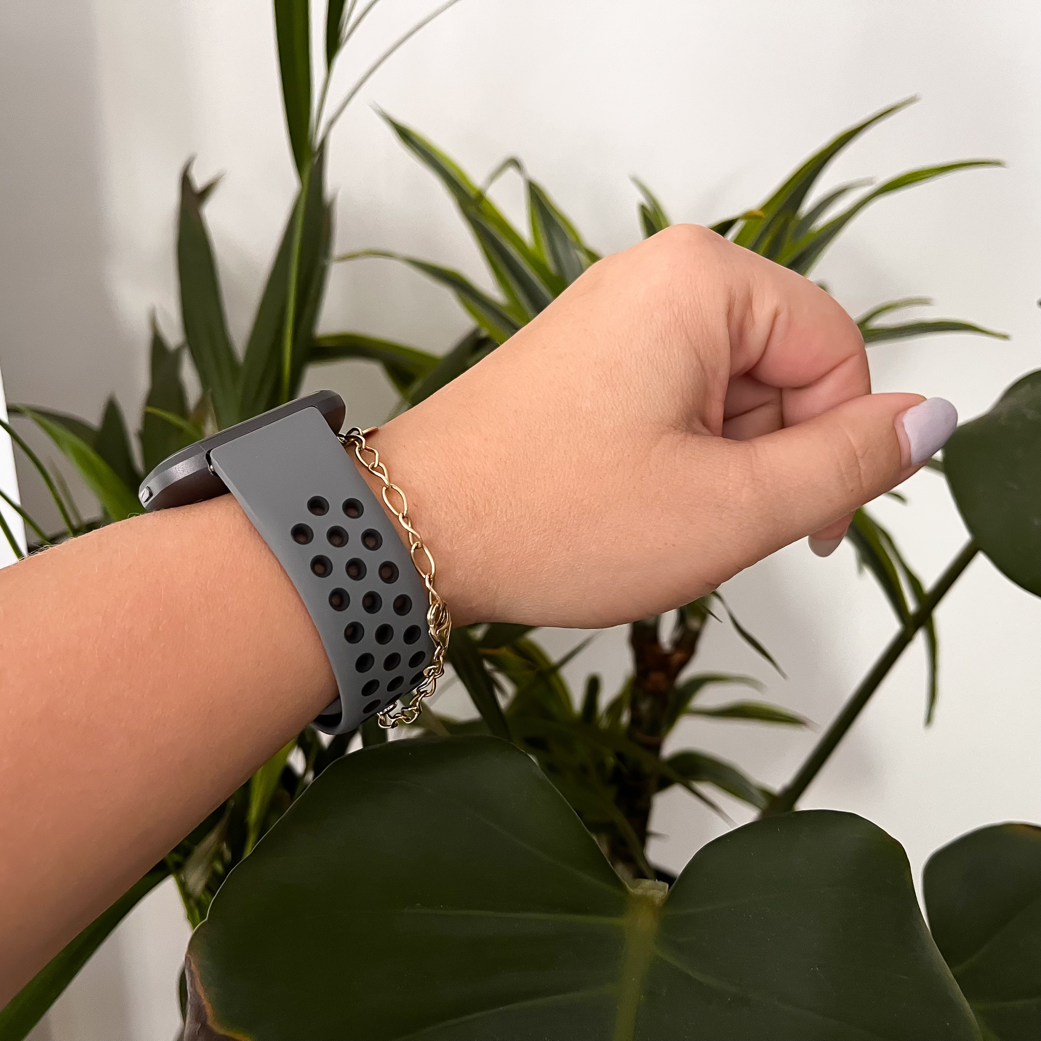 Bracelet sport double Fitbit Versa - gris noir