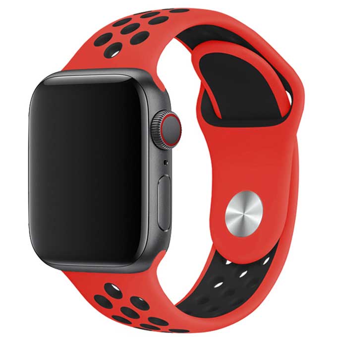 Bracelet sport double Apple Watch - rouge noir