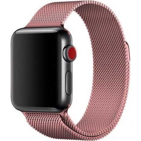 Bracelet milanais Apple Watch - rose rouge