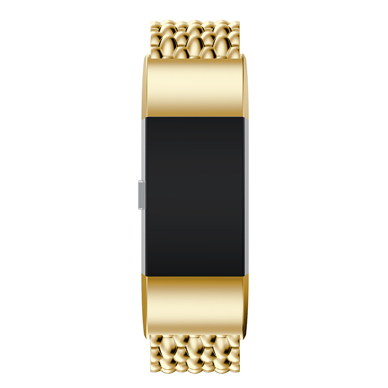 Bracelet acier dragon Fitbit Charge 3 & 4 - or