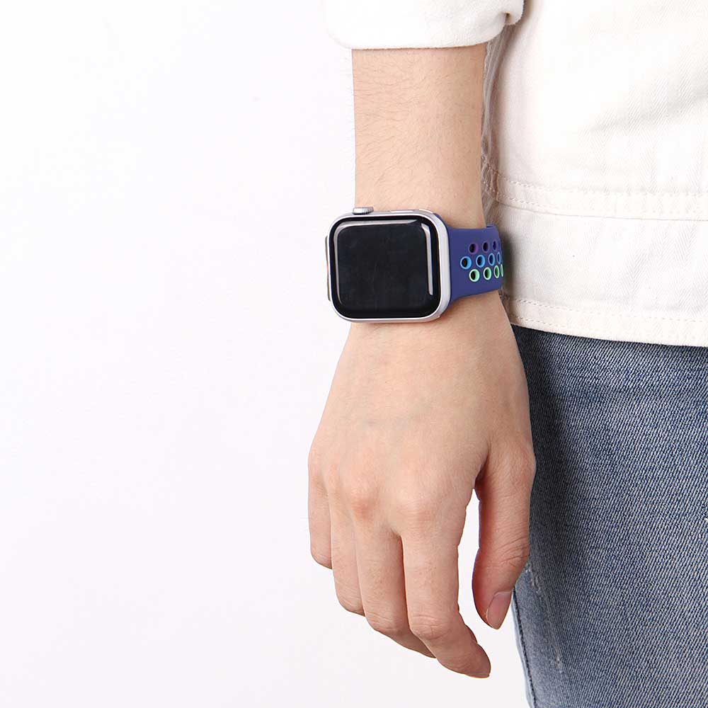 Bracelet sport double Apple Watch - violet coloré