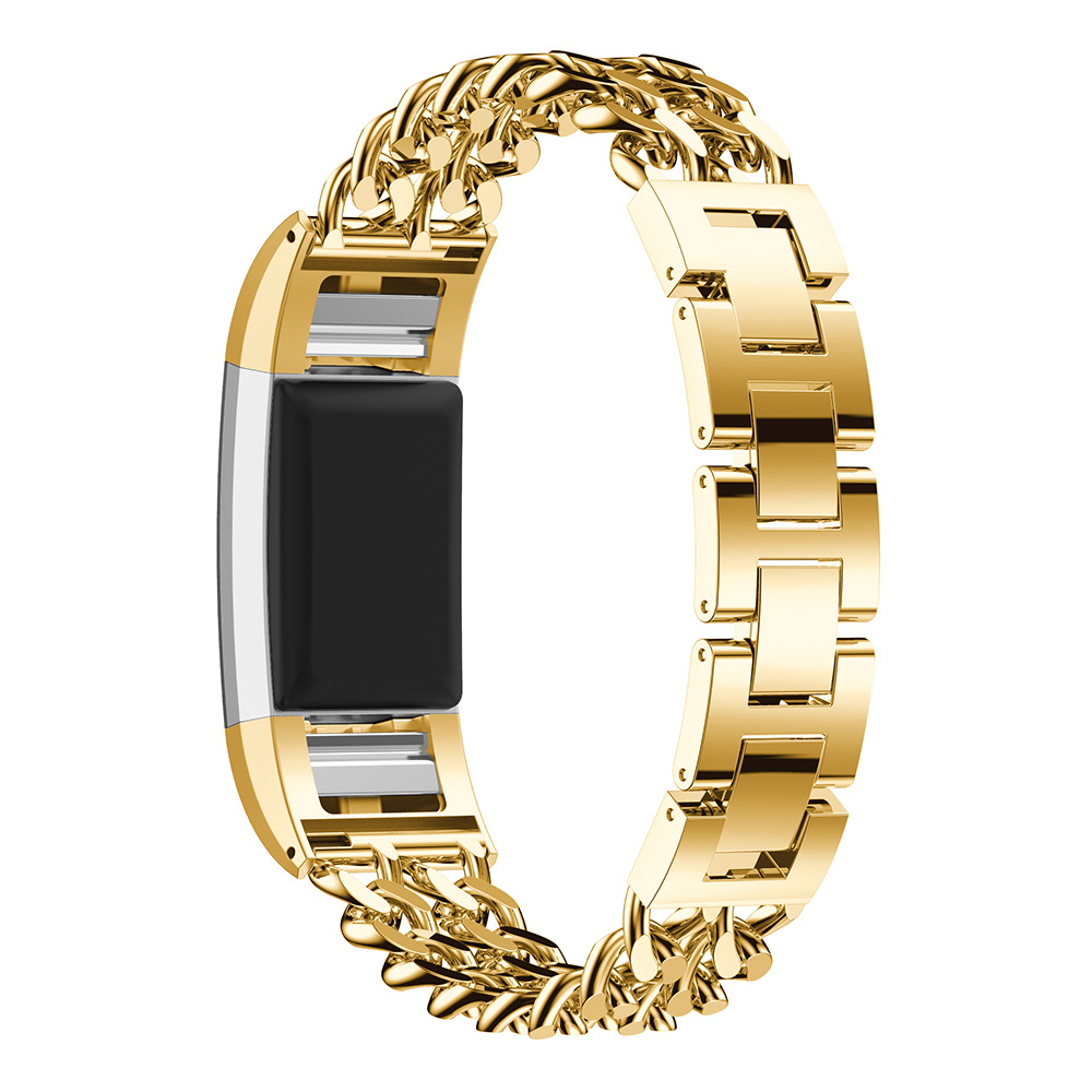 Bracelet acier cow-boy Fitbit Charge 3 & 4 - or