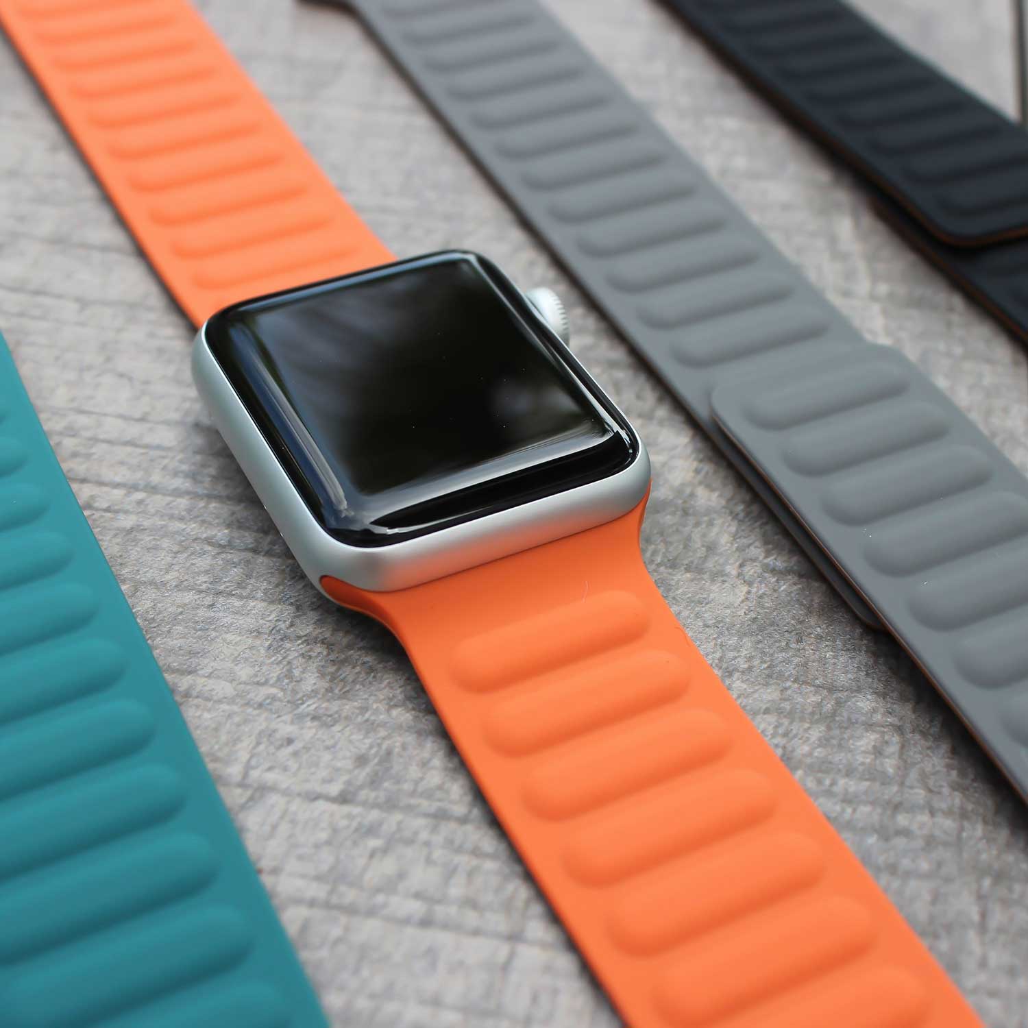 Bracelet sport solo côtelé Apple Watch - coucher de soleil