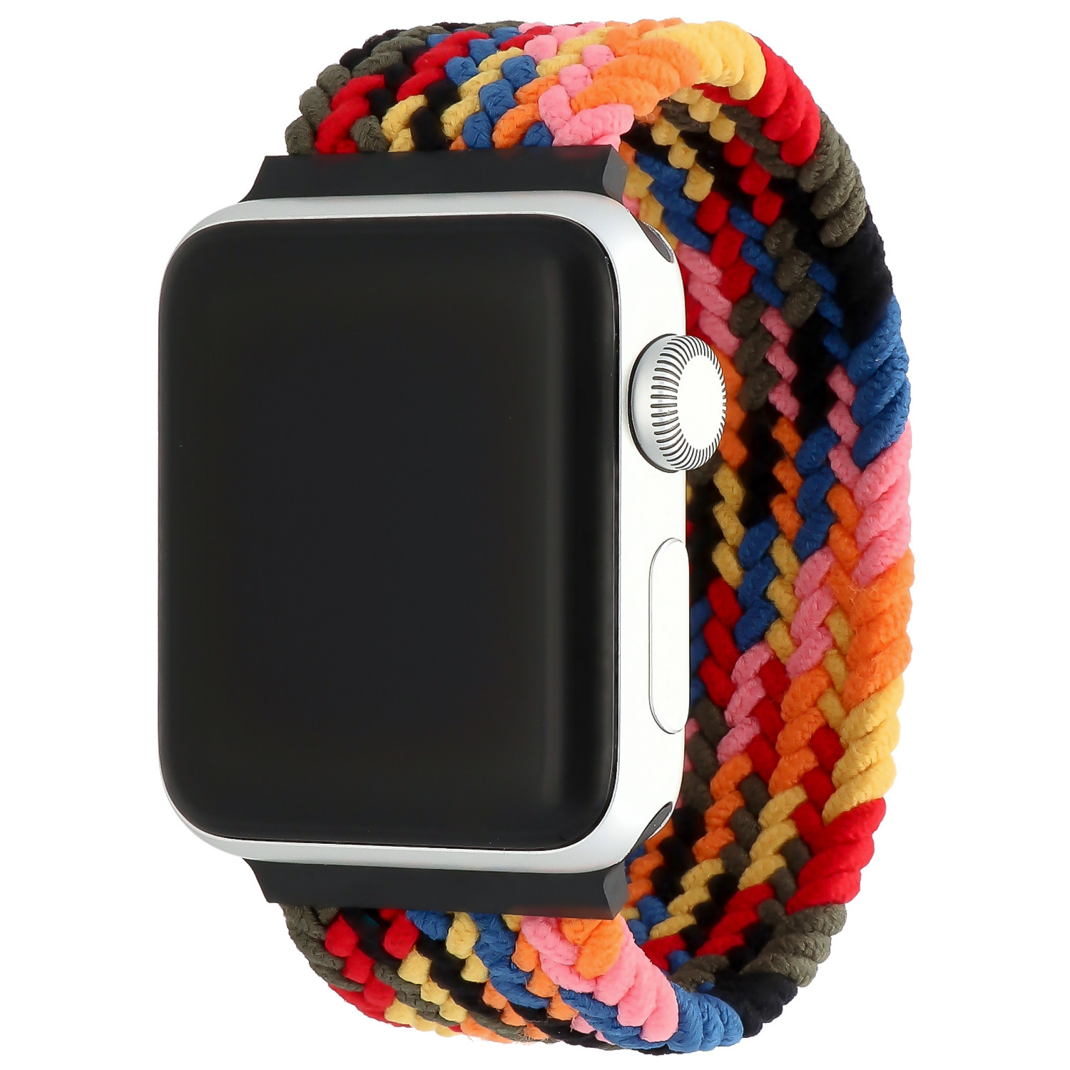 Bracelet nylon Boucle unique tressé Apple Watch - rose coloré