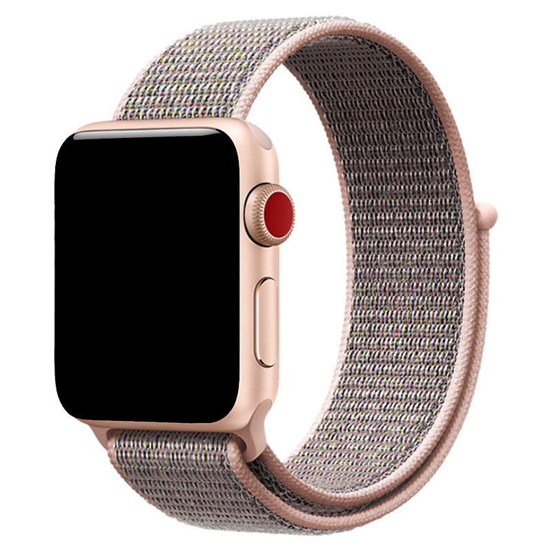 Bracelet boucle sport en nylon Apple Watch sport - sable rose