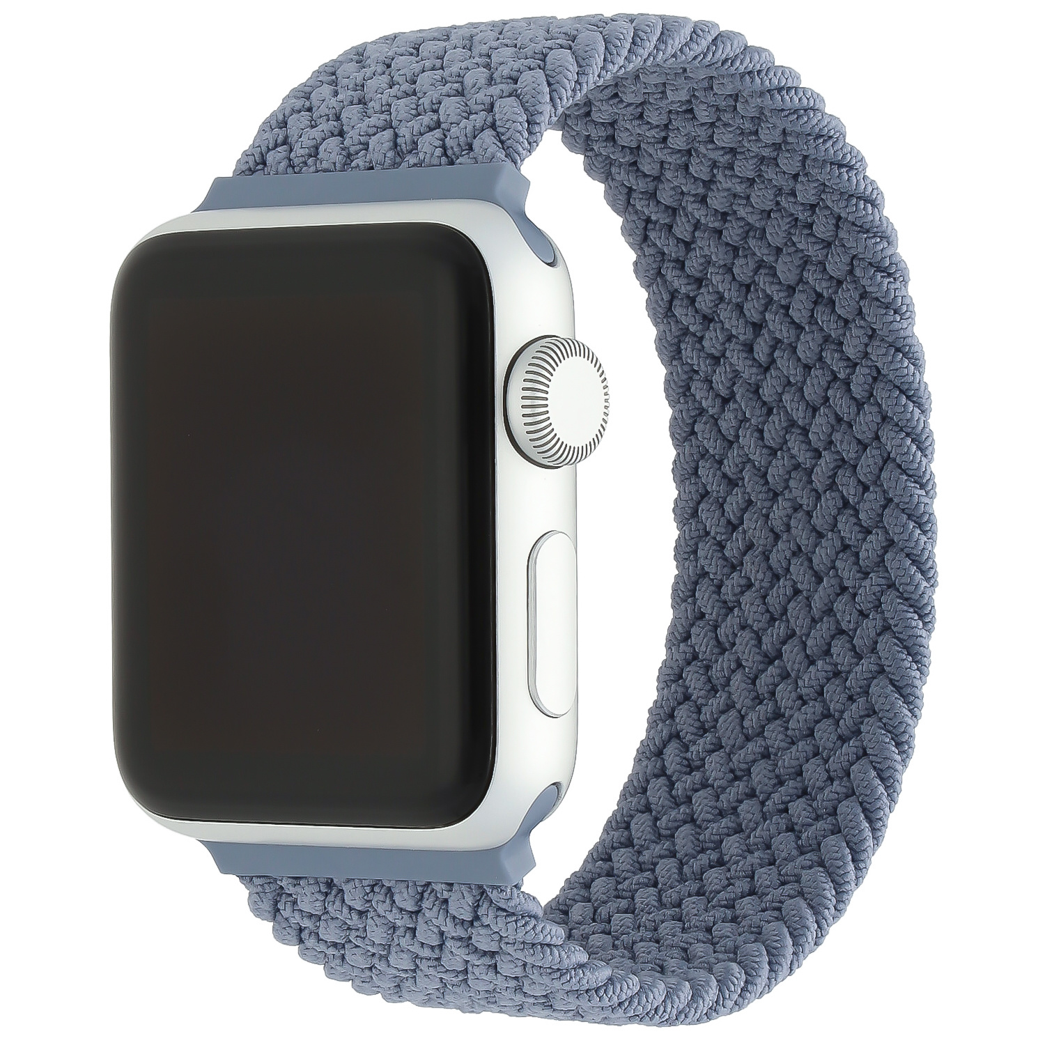 Bracelet nylon Boucle unique tressé Apple Watch ardoise