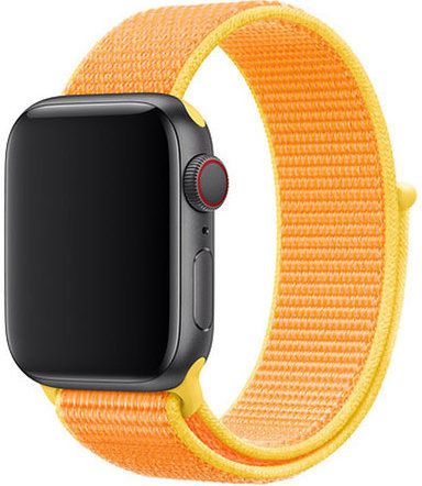 Bracelet boucle sport en nylon Apple Watch sportif - jaune canari