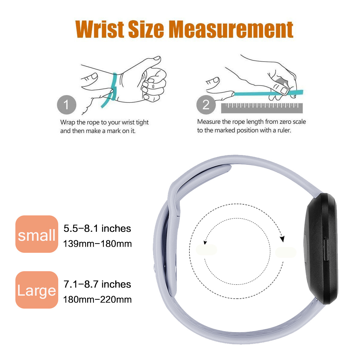 Bracelet sport en silicone Fitbit Versa - gris