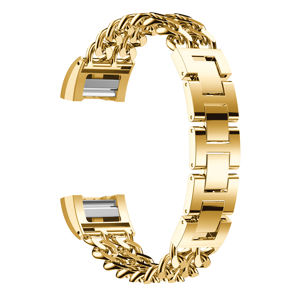 Bracelet acier cow-boy Fitbit Charge 3 & 4 - or
