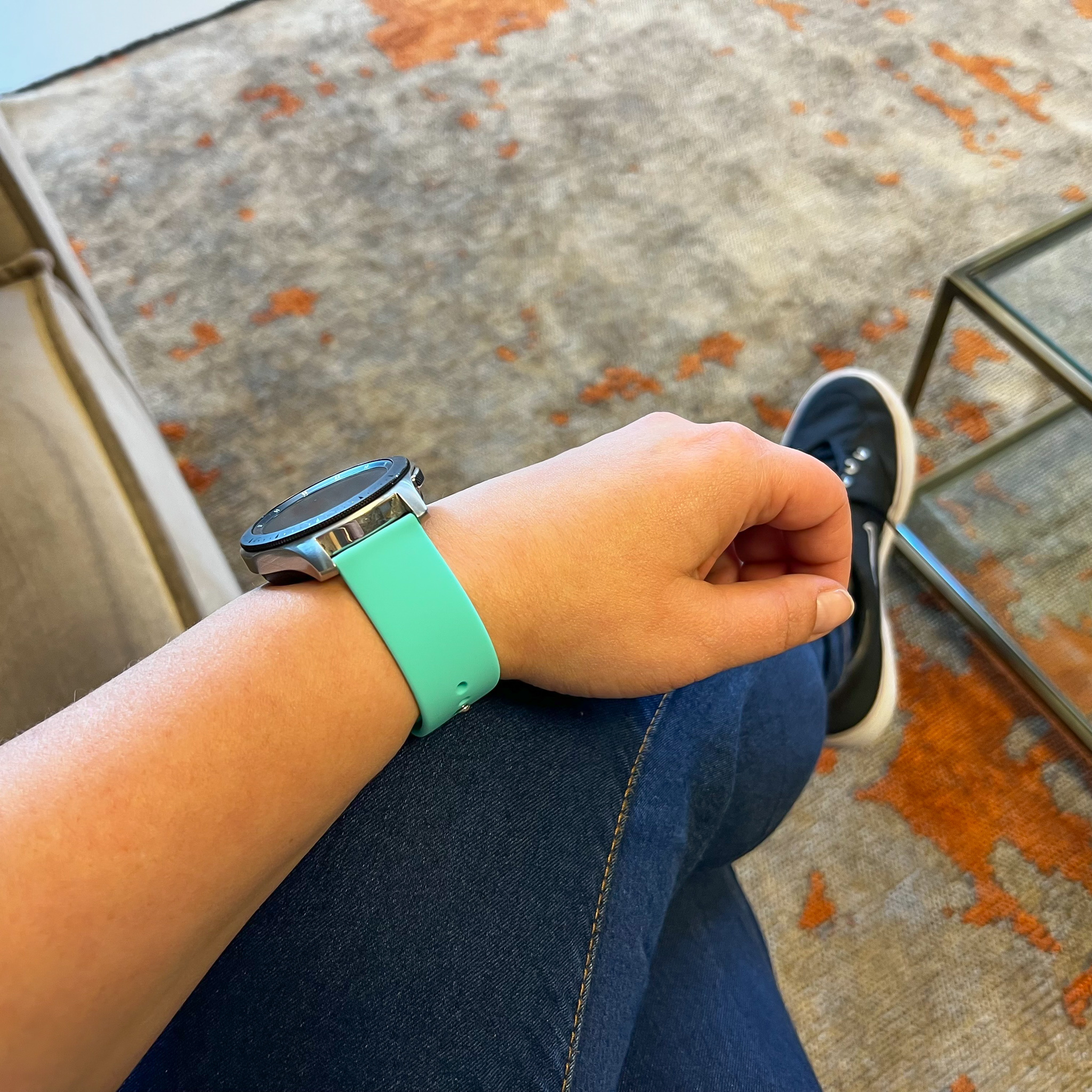 Bracelet sport en silicone Samsung Galaxy Watch - bleu tahoe