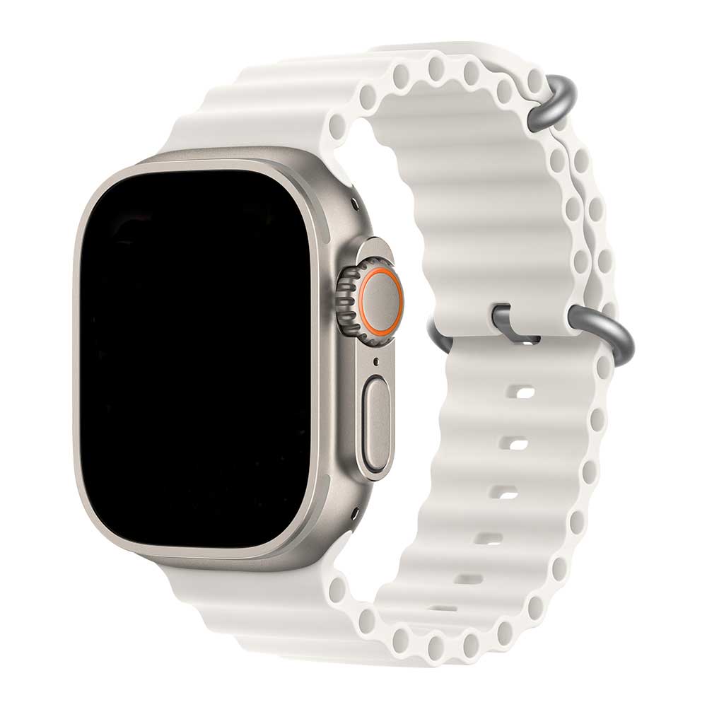 Bracelet sport Océan Apple Watch - blanc