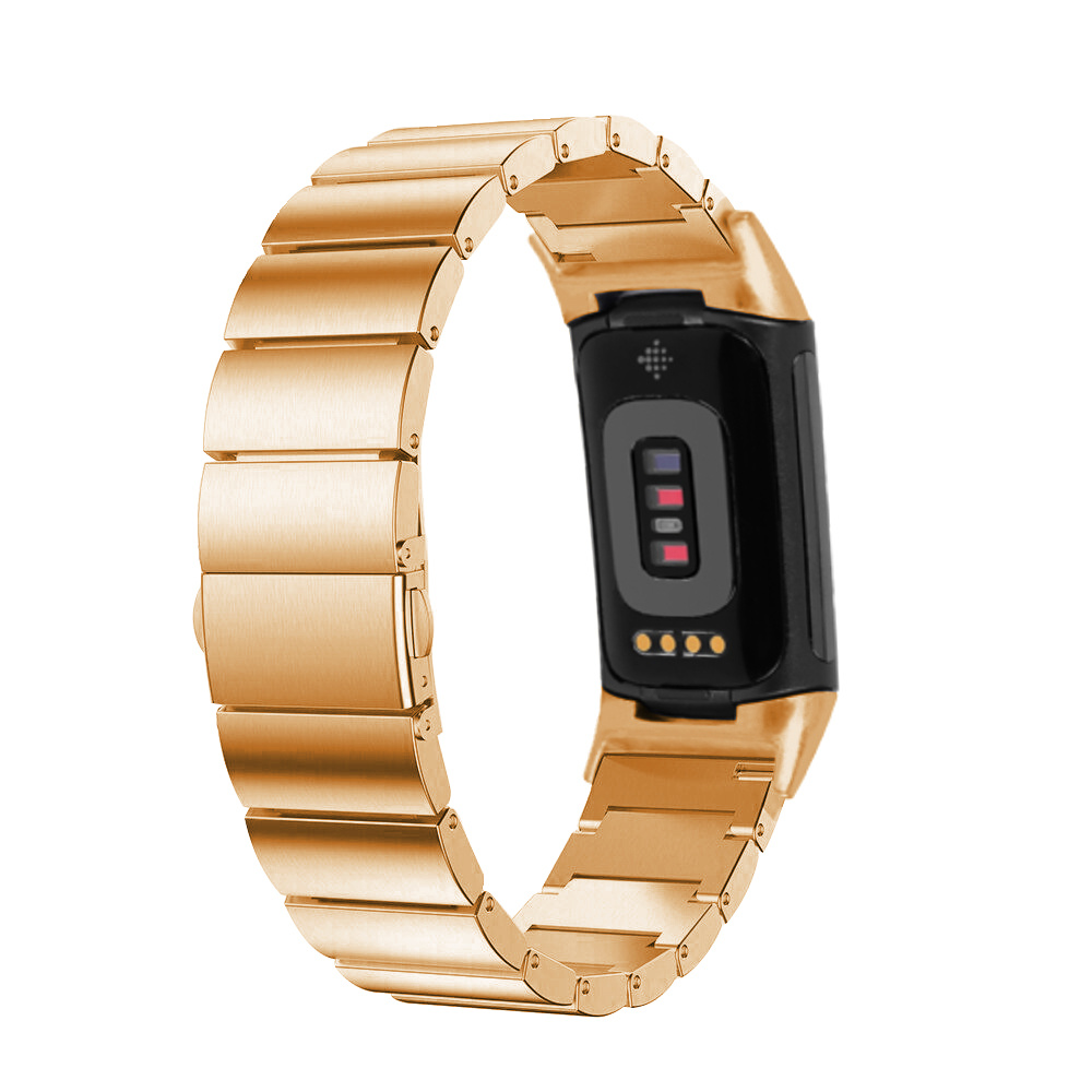 Bracelet acier maillons Fitbit Charge 5 - or rose