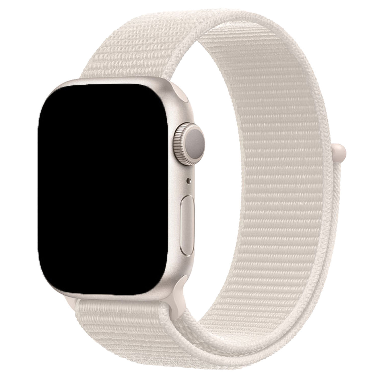 Bracelet boucle sport en nylon Apple Watch sportif - lumière stellaire