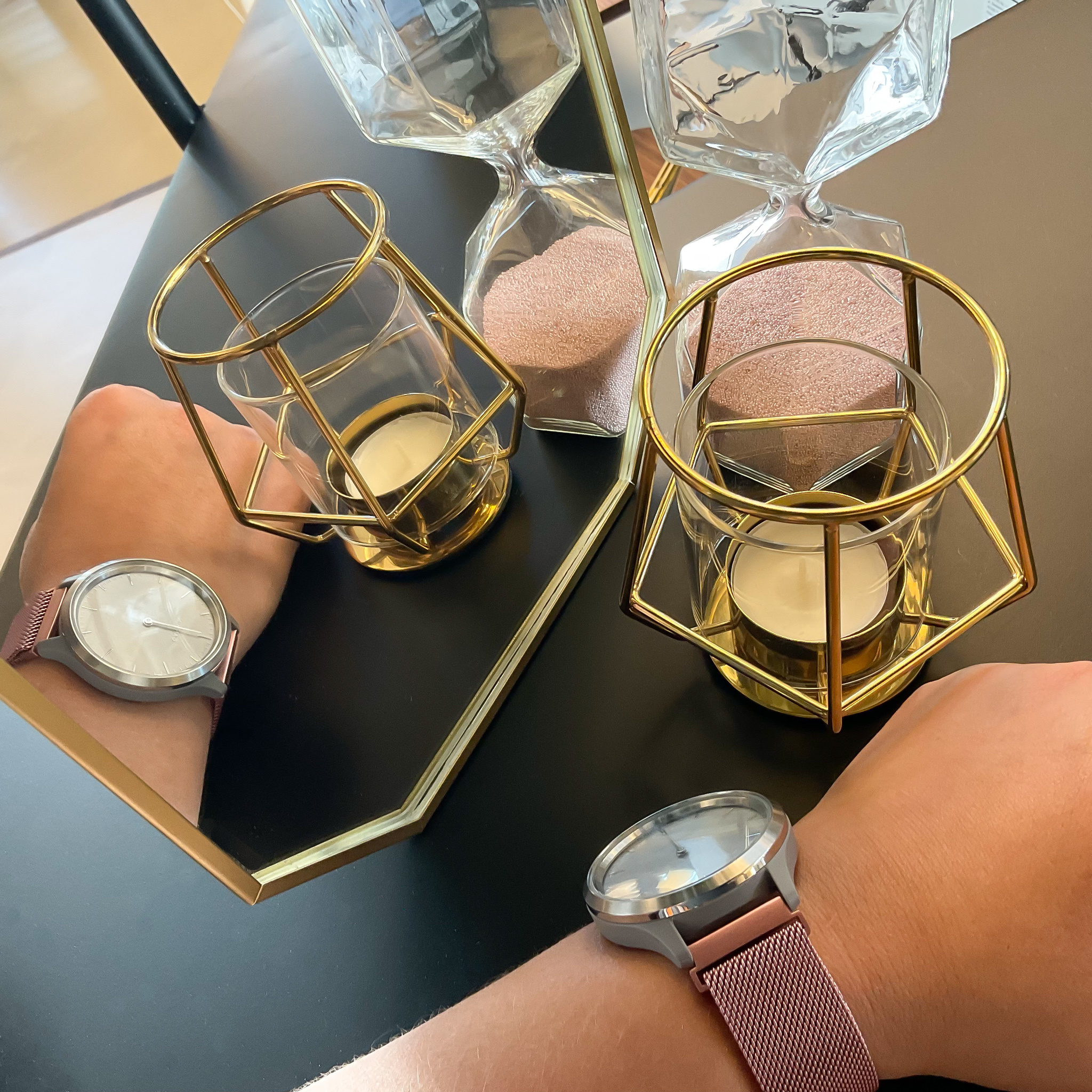 Bracelet milanais Garmin Vivoactive / Vivomove - rose rouge