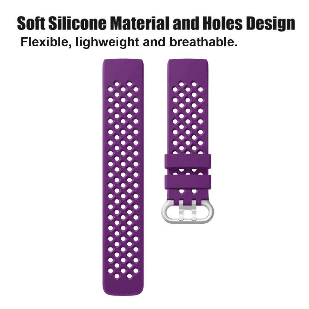 Bracelet sport point Fitbit Charge 3 & 4 - violet foncé