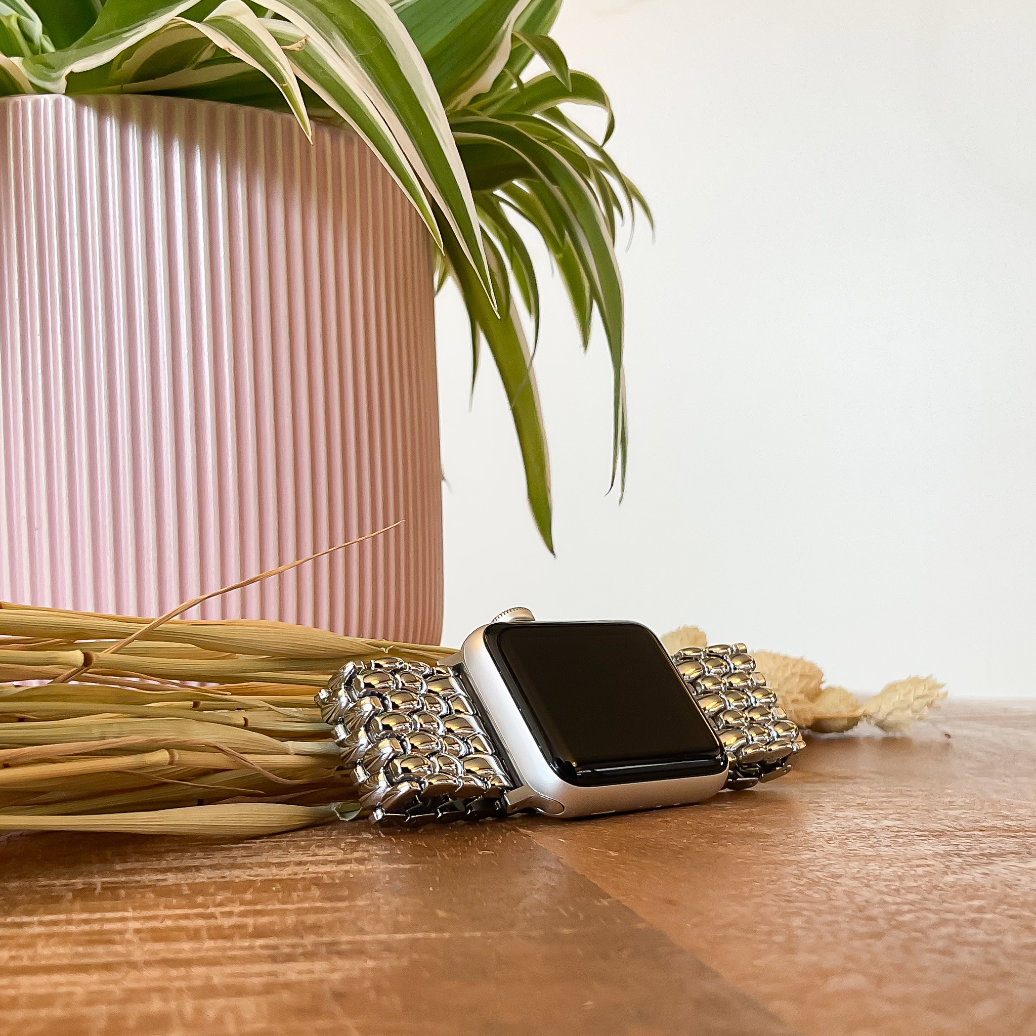 Bracelet acier dragon Apple Watch - argent