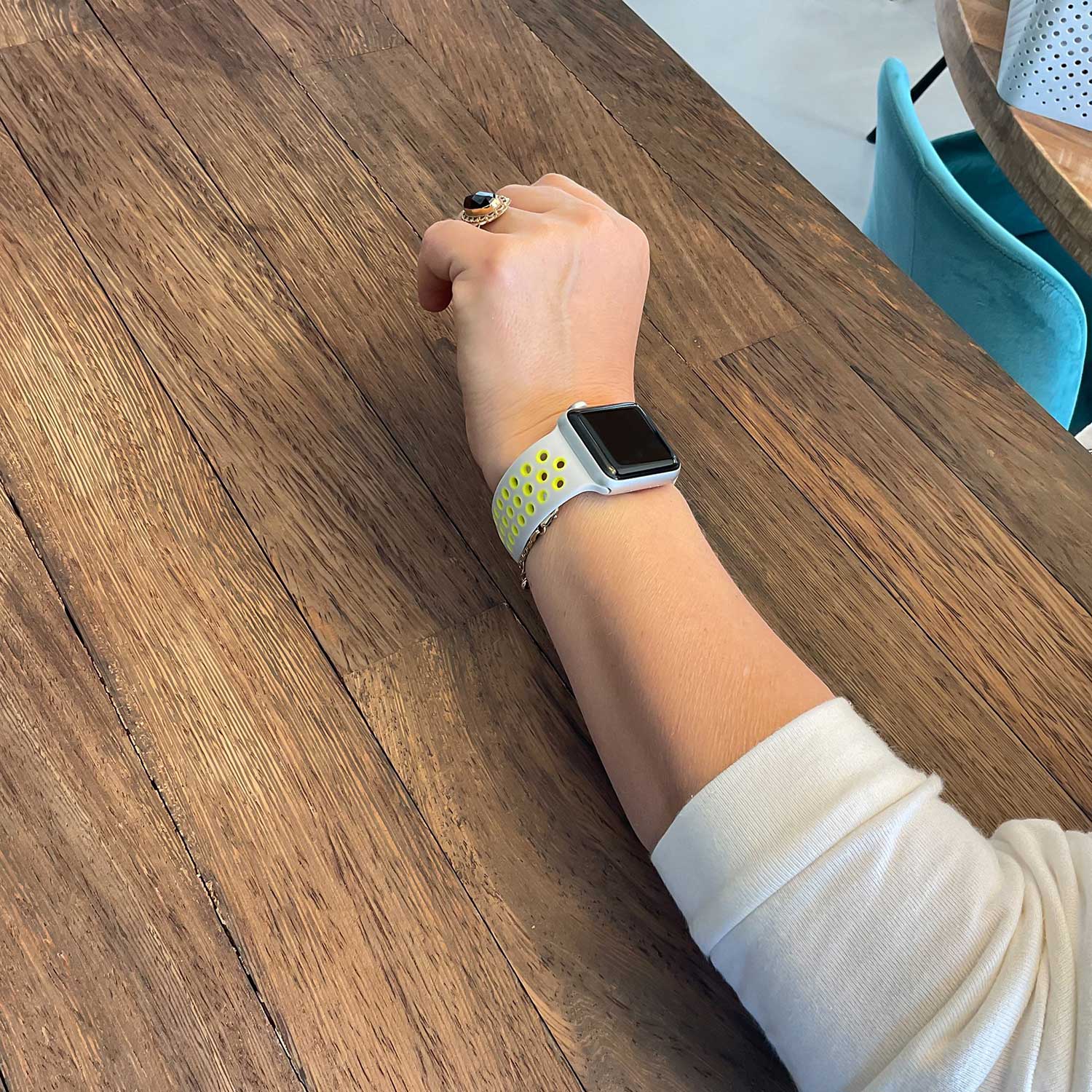 Bracelet sport double Apple Watch - gris jaune