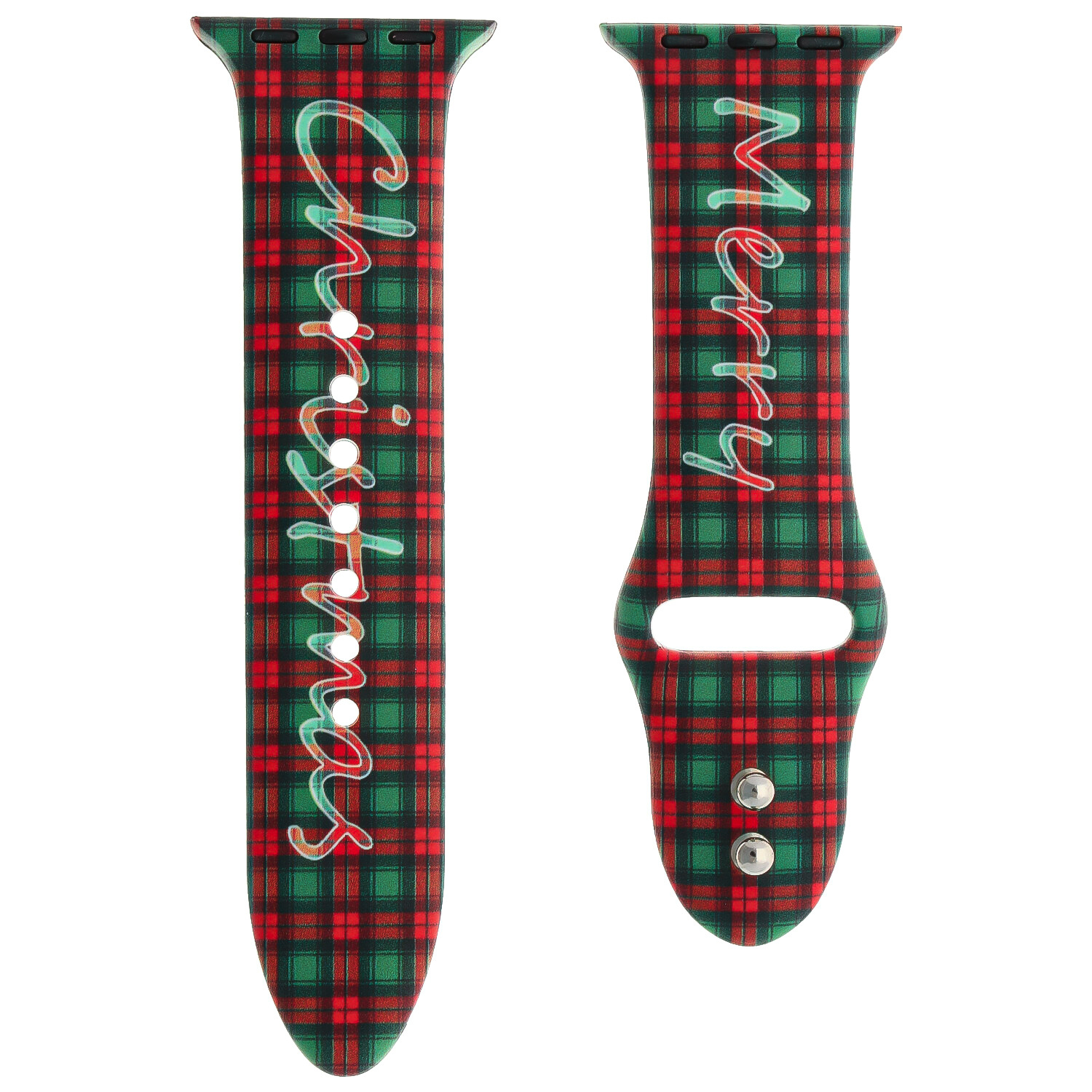 Bracelet sport imprimé Apple Watch - christmas plaid