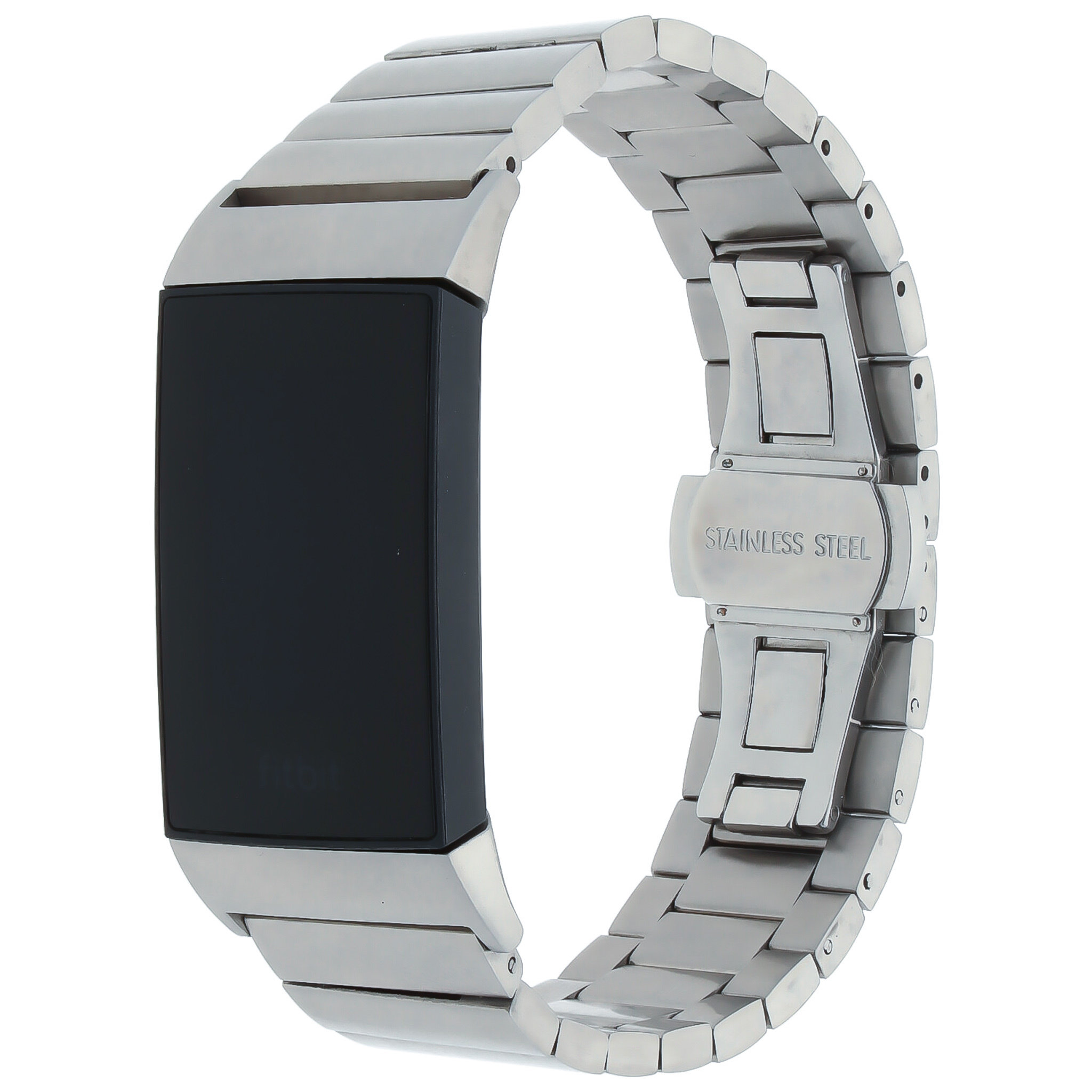 Bracelet acier maillons Fitbit Charge 3 & 4 - argent