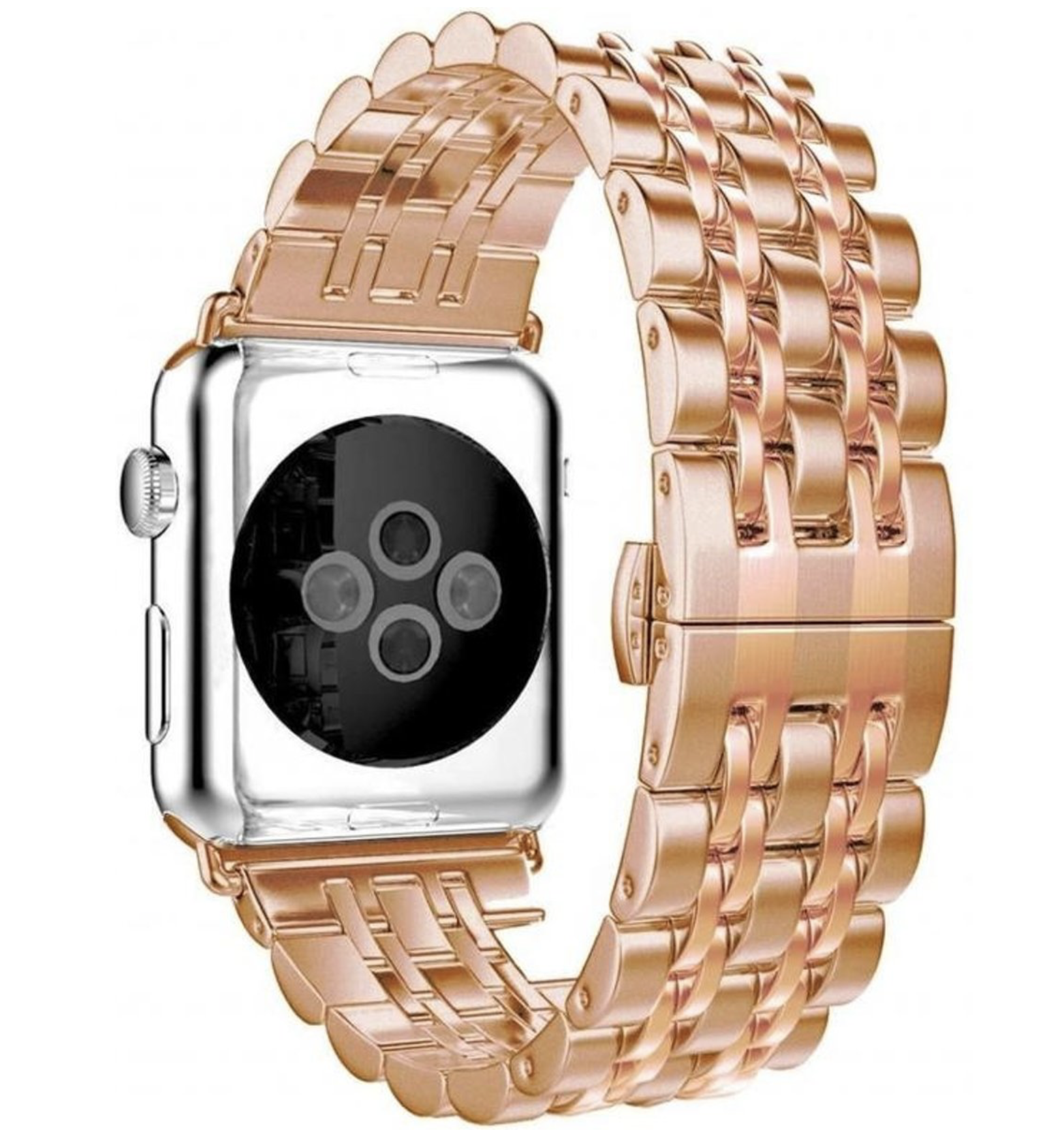 Bracelet acier inoxydable Apple Watch - or rose