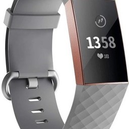 Bracelet sport gaufré Fitbit Charge 3 & 4 - gris