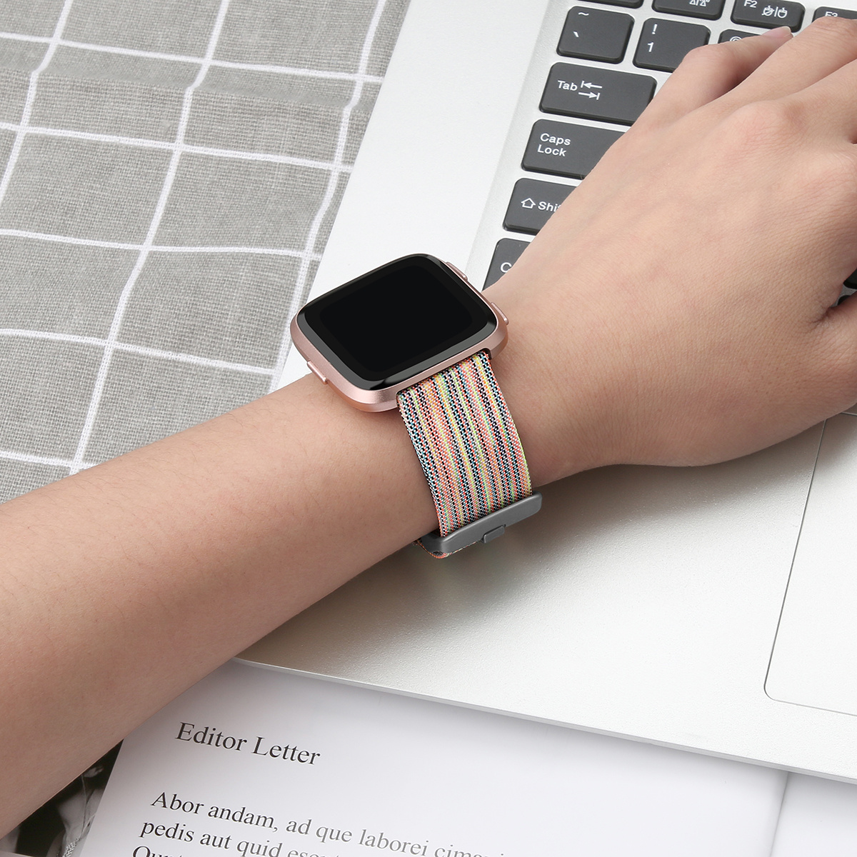 Bracelet boucle sport en nylon Fitbit Versa - coloré