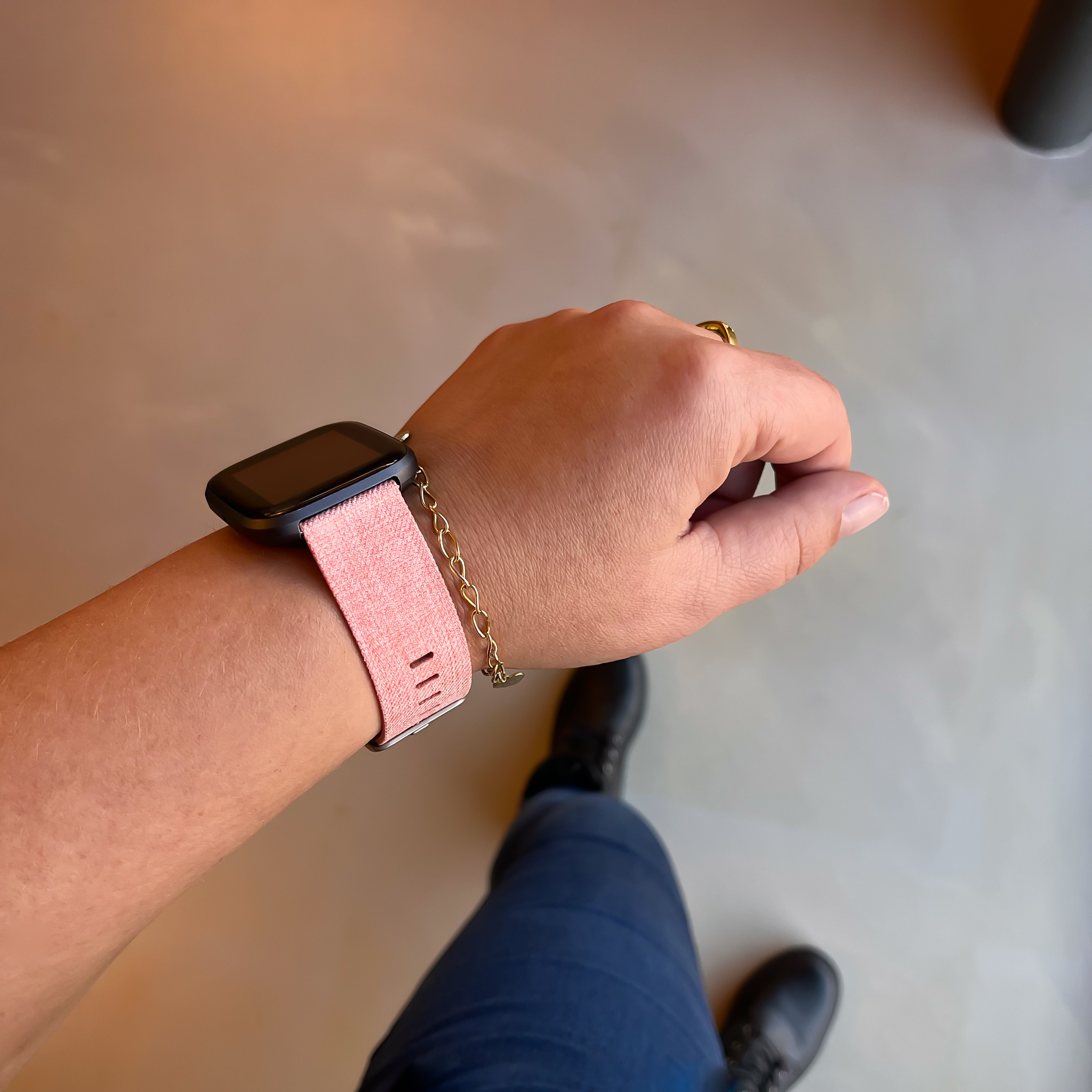 Bracelet boucle sport en nylon Fitbit Versa - orange
