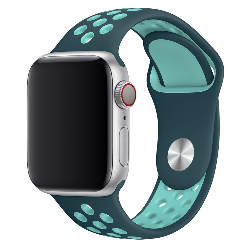 Bracelet sport double Apple Watch - vert turquoise