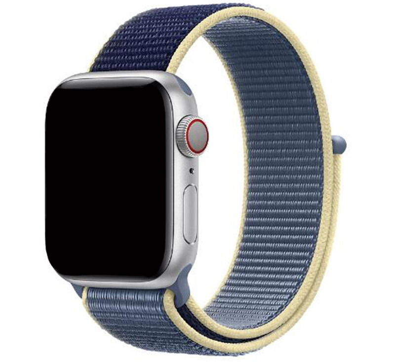 Bracelet boucle sport en nylon Apple Watch - bleu Alaska
