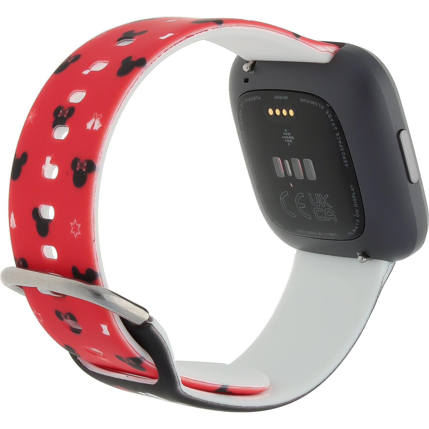 Bracelet sport imprimé Fitbit Versa - Noël noir rouge