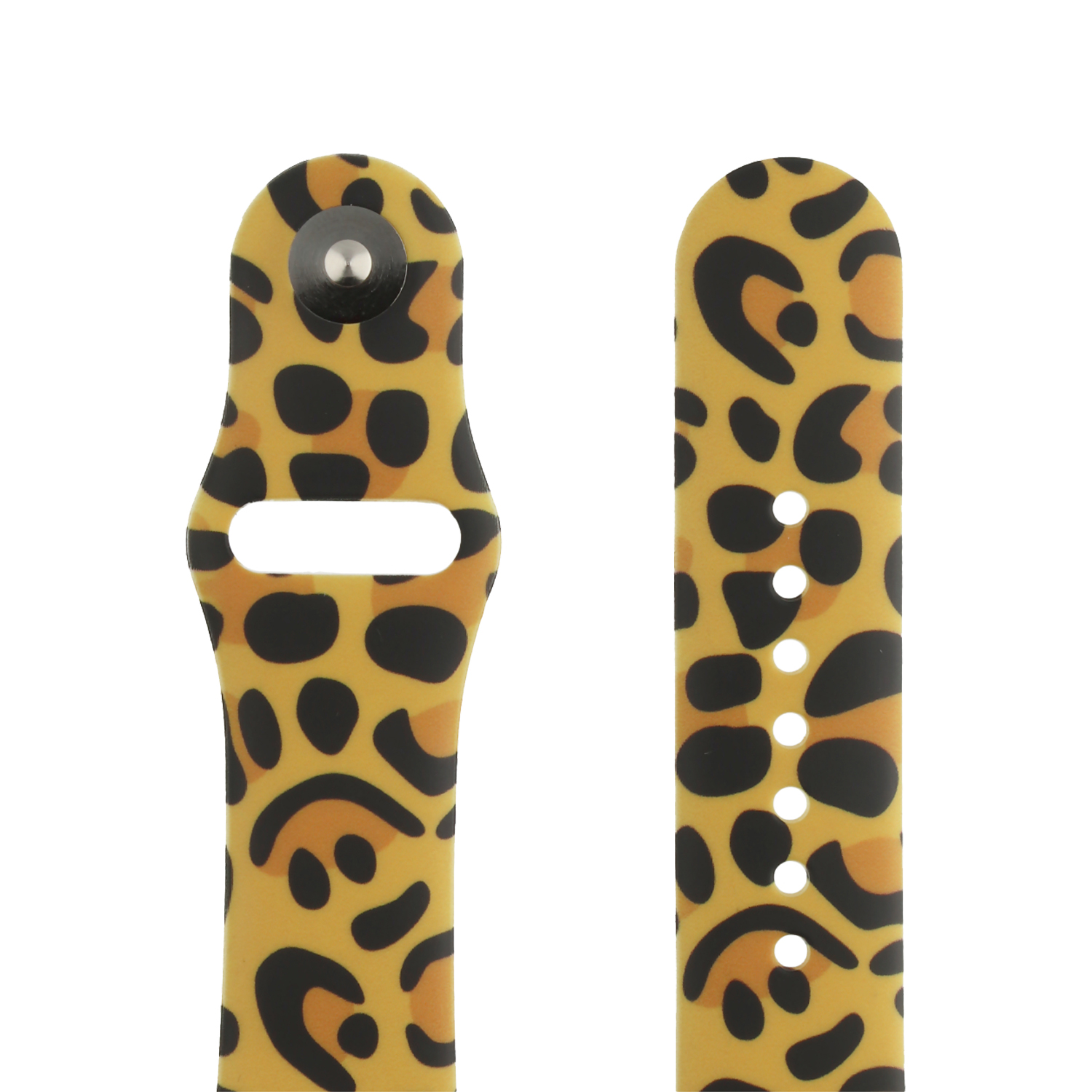 Bracelet sport imprimé Apple Watch - imprimé léopard jaune