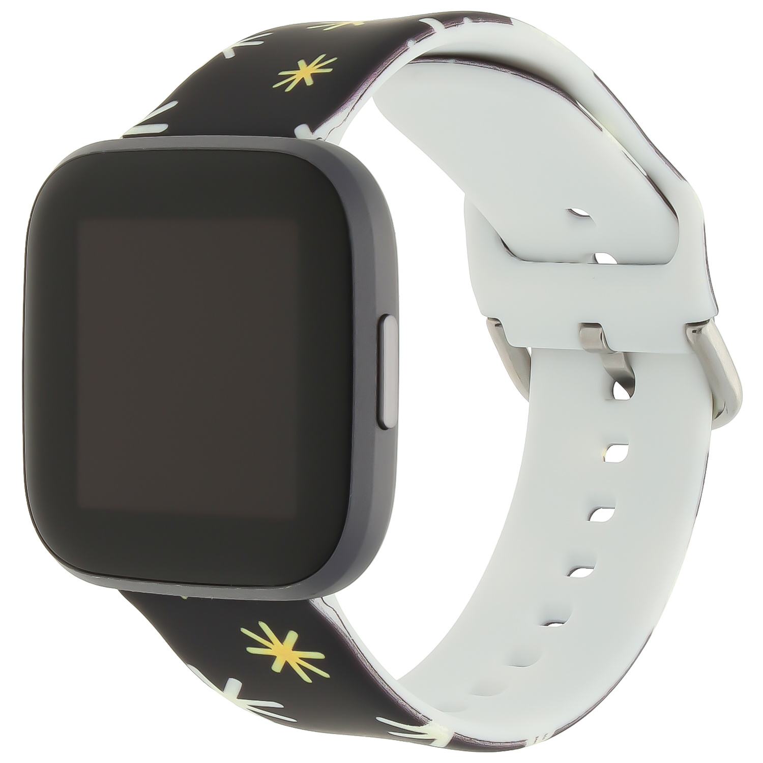 Bracelet sport imprimé Fitbit Versa - noir de Noël