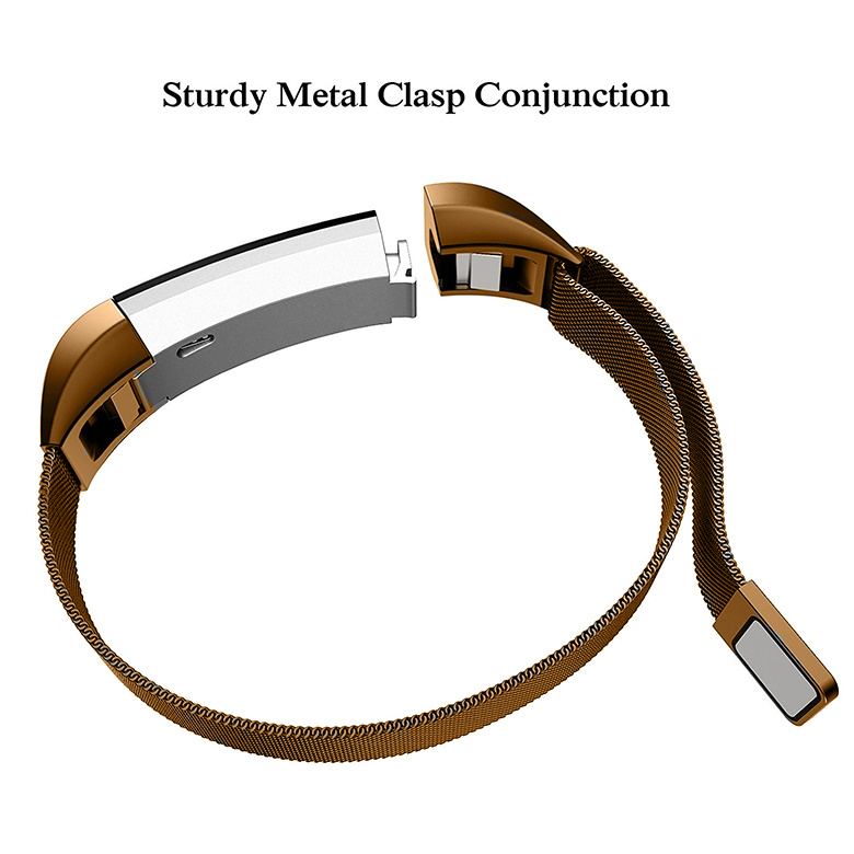 Bracelet milanais Fitbit Alta - marron