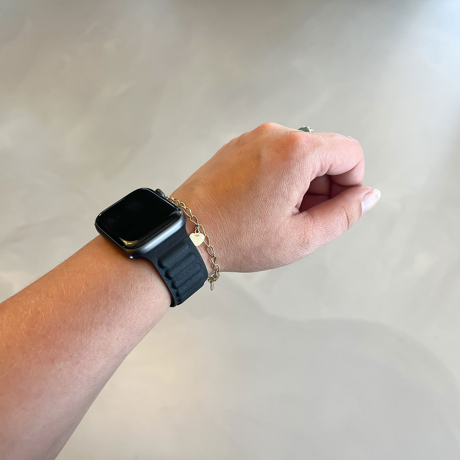 Bracelet en cuir solo Apple Watch - noir