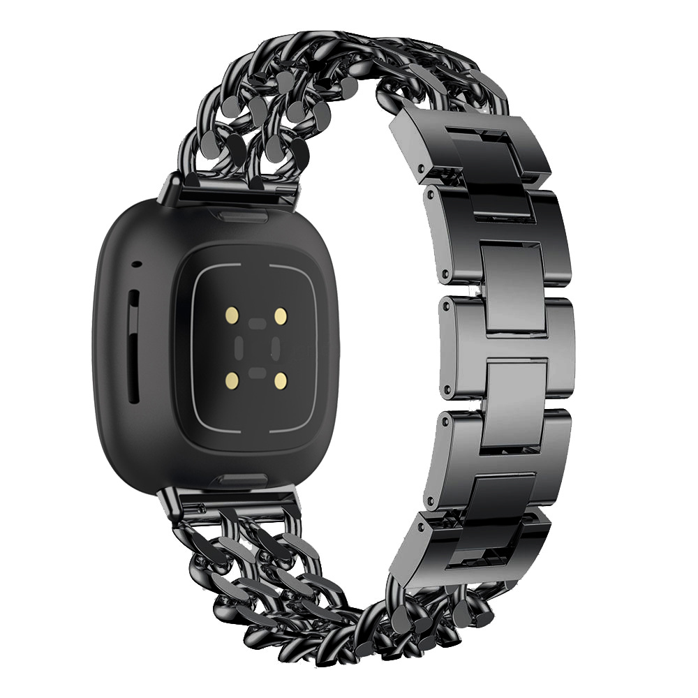 Bracelet acier cow-boy Fitbit Versa 3 / Sense - noir